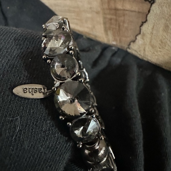 Tasha Gold Plate Bracelet with Purple Crystal Stones - Picture 7 of 7